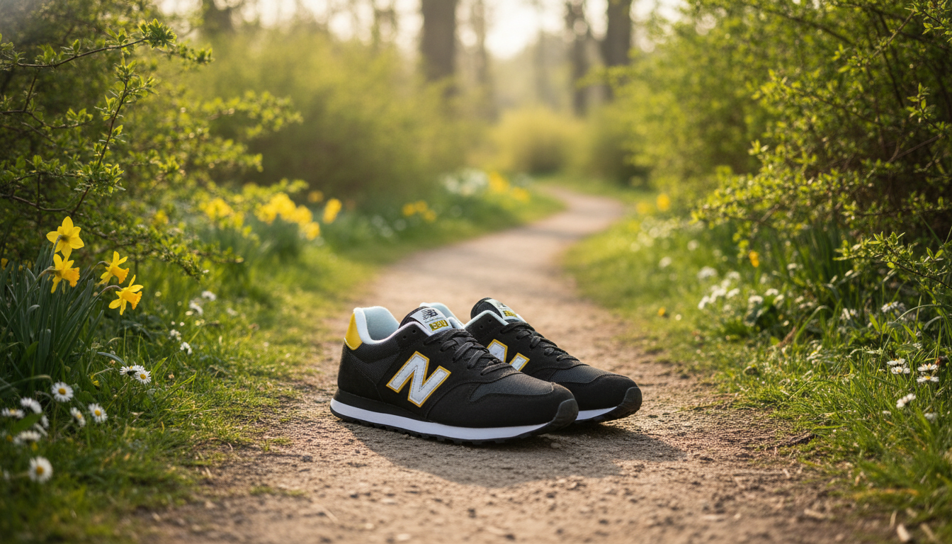 New Balance 500 Yellow Sneakers for Spring Walks